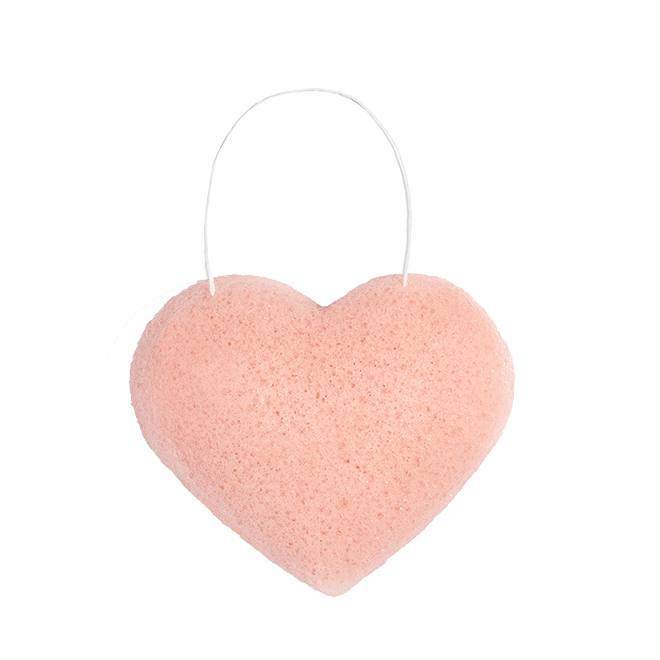 The Cleansing Sponge Rose Clay Heart