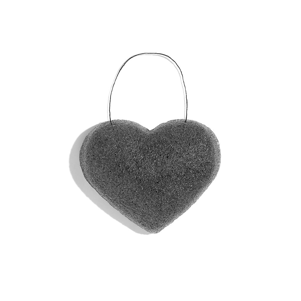 The Cleansing Sponge Bamboo Charcoal Heart – One Love Organics©